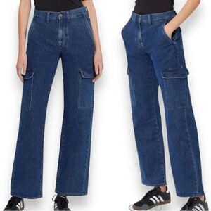NEW!  7 For All Mankind Tess High-Rise Cargo Jeans Sz 32